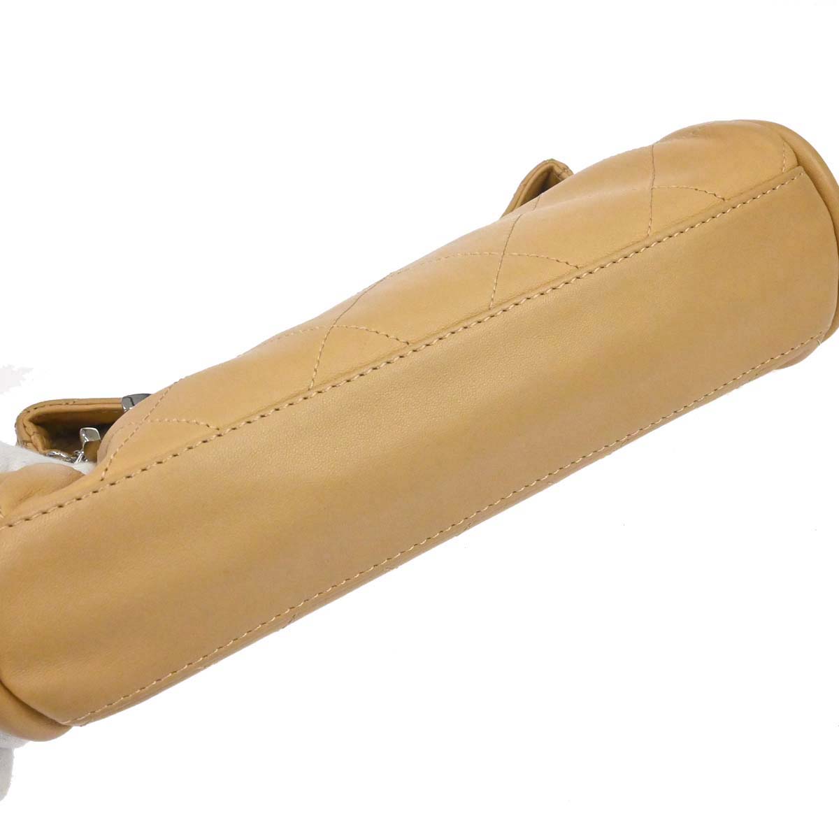 Chanel 2005-2006 Beige Lambskin Ultimate Soft Hobo Handbag