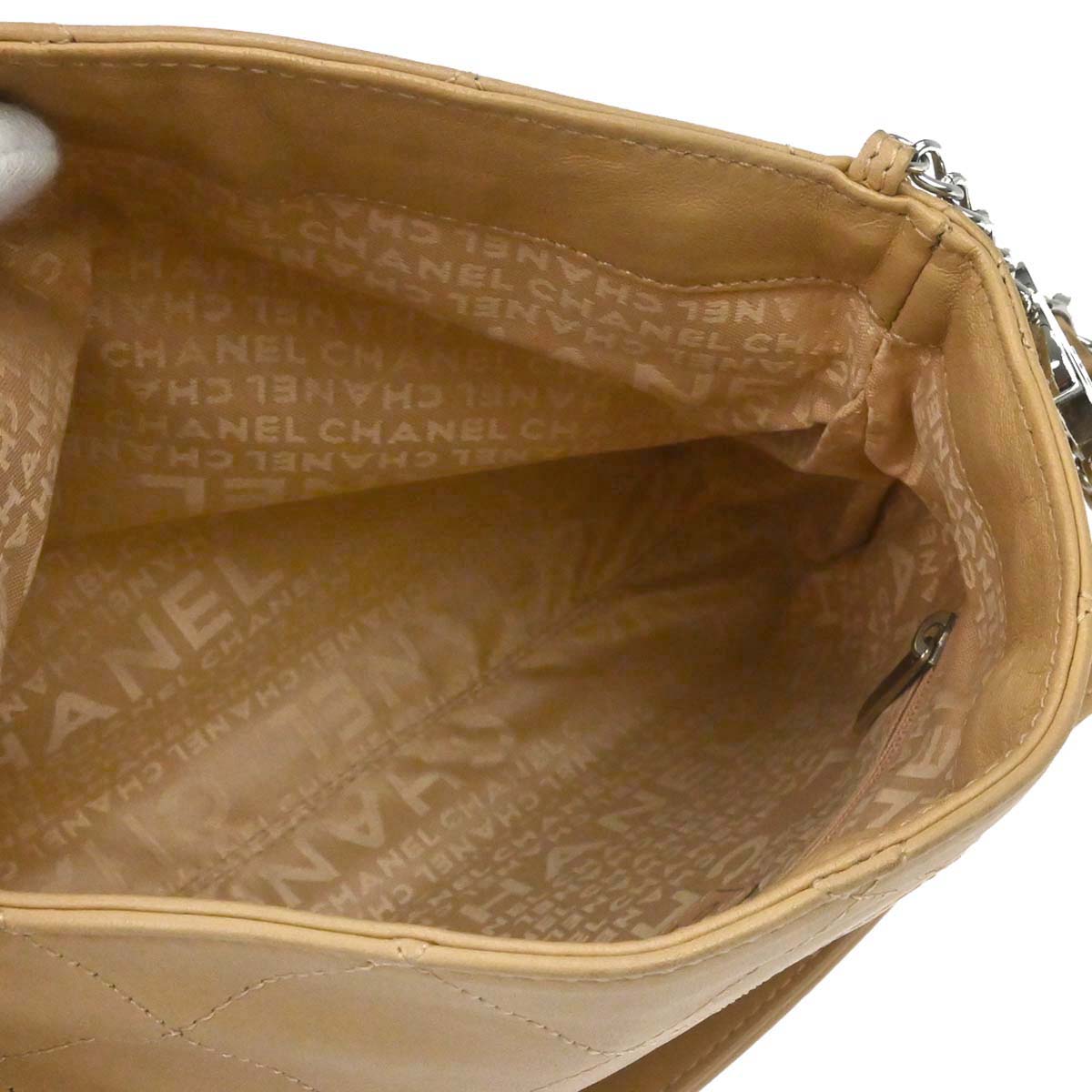 Chanel 2005-2006 Beige Lambskin Ultimate Soft Hobo Handbag