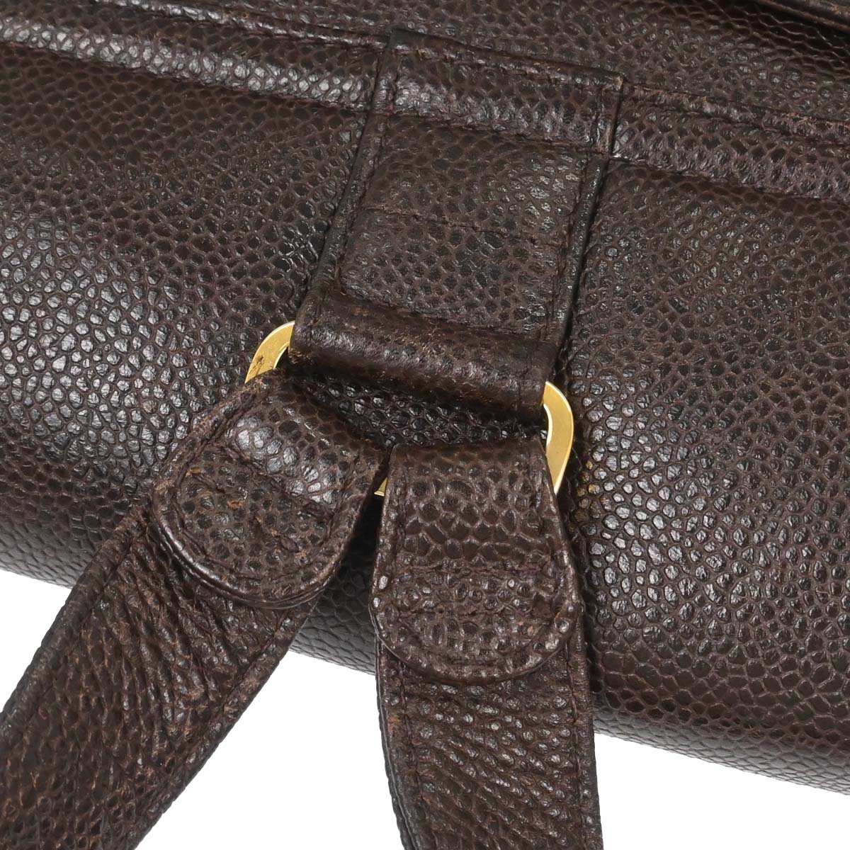 Chanel Brown Caviar Skin Backpack