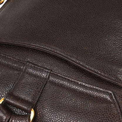 Chanel Brown Caviar Skin Backpack