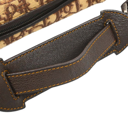 Christian Dior Brown Canvas Trotter Handbag