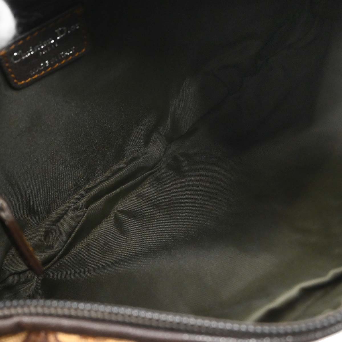 Christian Dior Brown Canvas Trotter Handbag