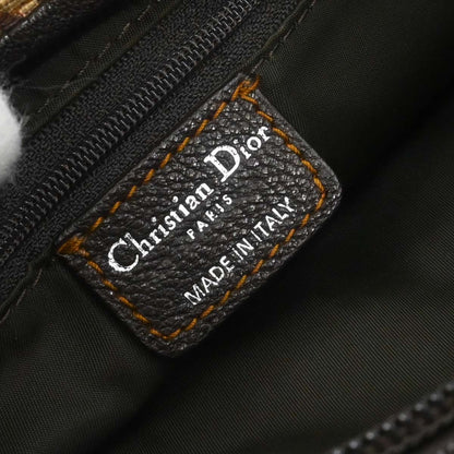Christian Dior Brown Canvas Trotter Handbag