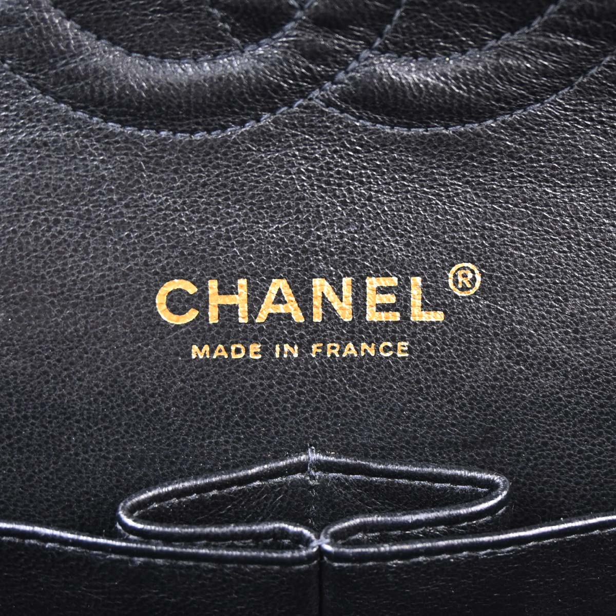 Chanel 2003-2004 Black Caviar Skin Medium Classic Double Flap Shoulder Bag