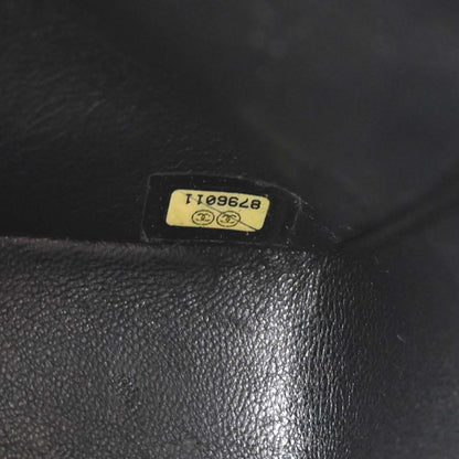 Chanel 2003-2004 Black Caviar Skin Medium Classic Double Flap Shoulder Bag