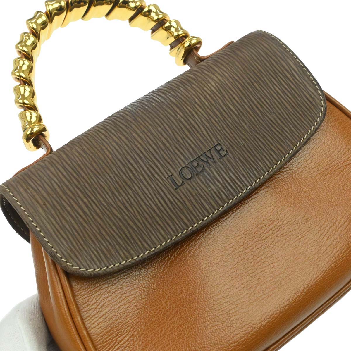 Loewe Brown Leather Velazquez 2way Shoulder Handbag