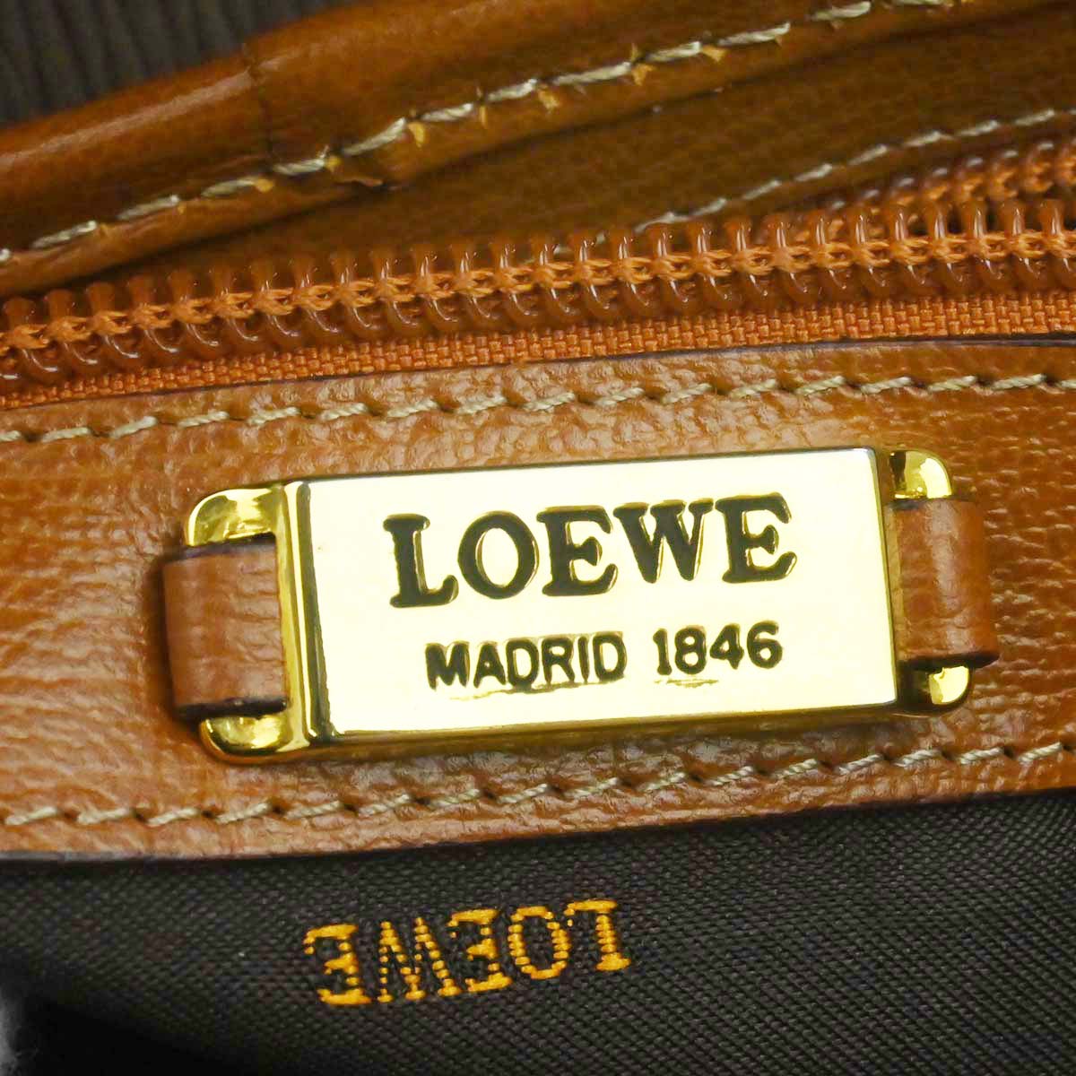 Loewe Brown Leather Velazquez 2way Shoulder Handbag