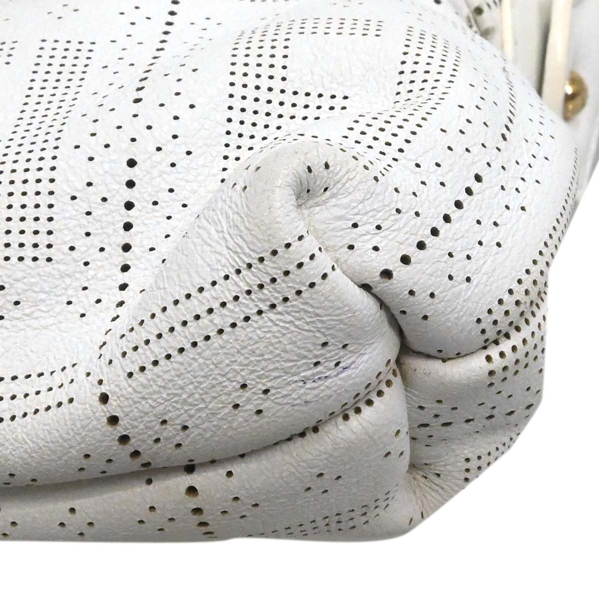 Fendi White Leather Zucca Chef Handbag