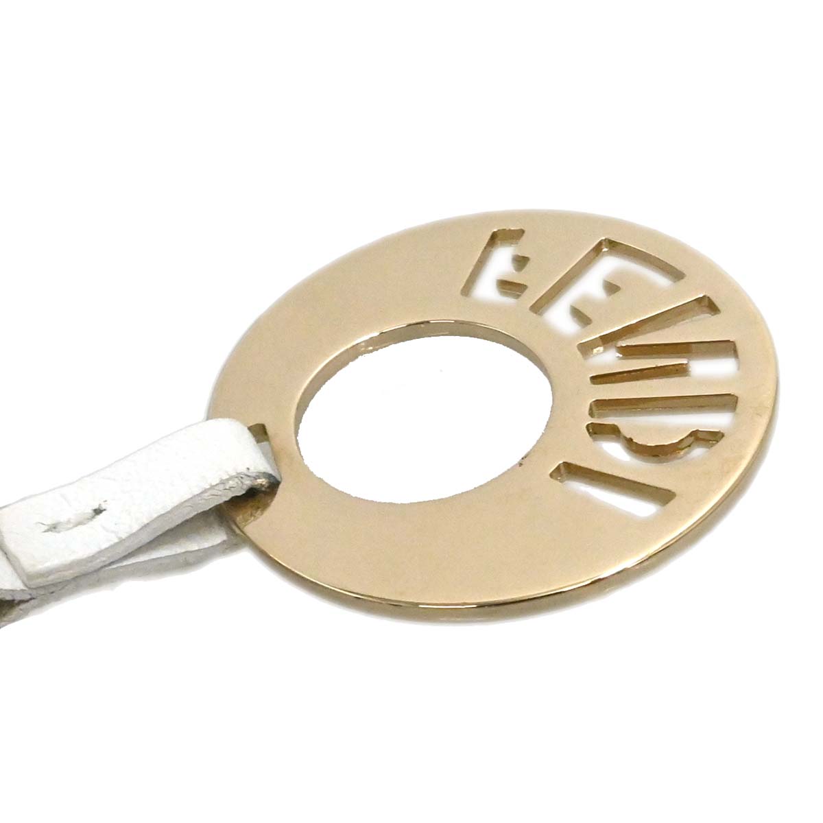 Fendi White Leather Zucca Chef Handbag