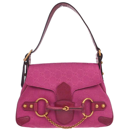 Gucci Pink Horsebit GG Handbag