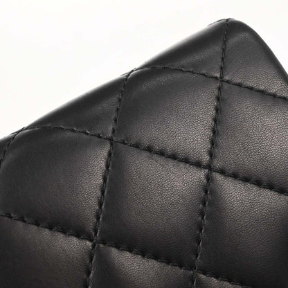 Chanel Black Lambskin Gabrielle Menu Clutch Handbag