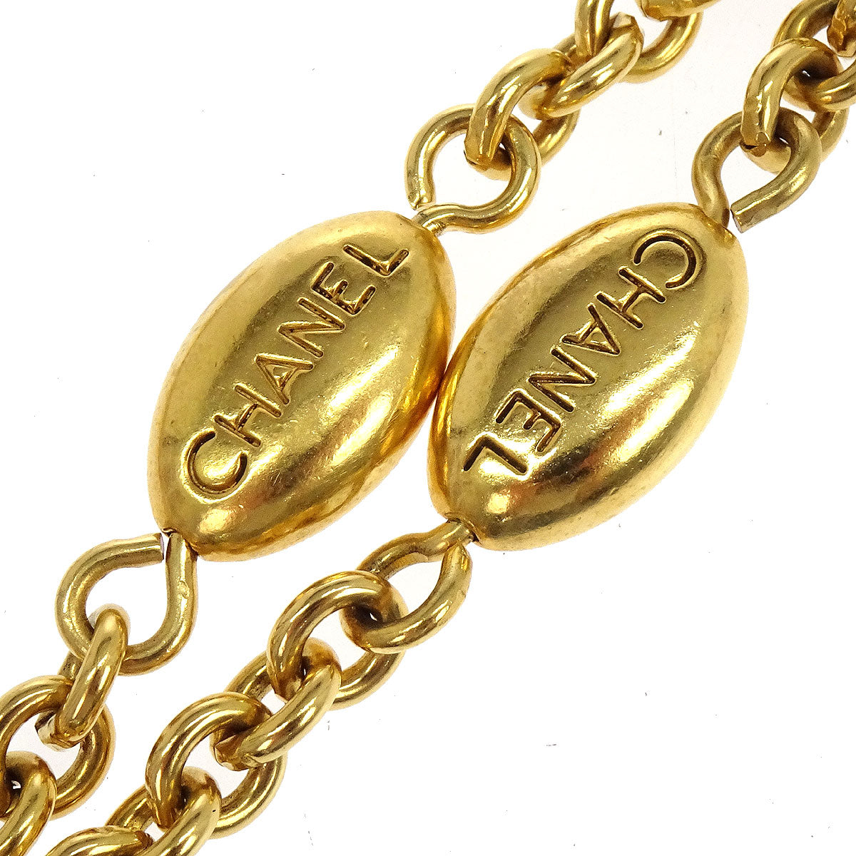 Chanel Chain Necklace Gold Costume Pearl 94A