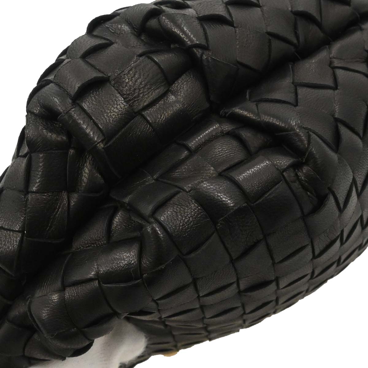 Bottega Veneta Black Lambskin Intrecciato Clutch Bag