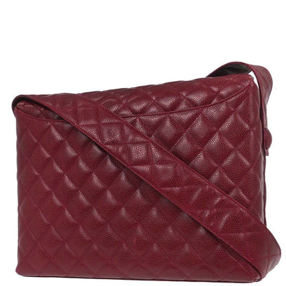 Chanel 1991-1994 Bordeaux Caviar Skin Shoulder Bag