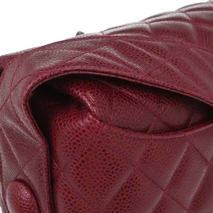 Chanel 1991-1994 Bordeaux Caviar Skin Shoulder Bag