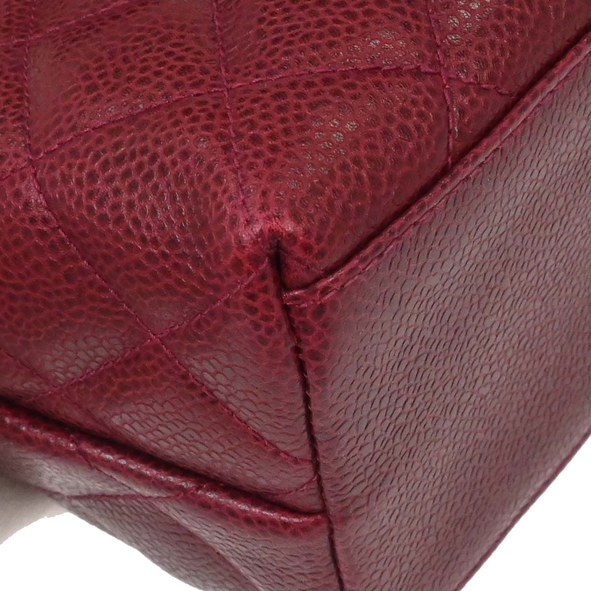 Chanel 1991-1994 Bordeaux Caviar Skin Shoulder Bag