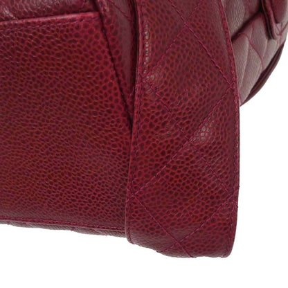 Chanel 1991-1994 Bordeaux Caviar Skin Shoulder Bag