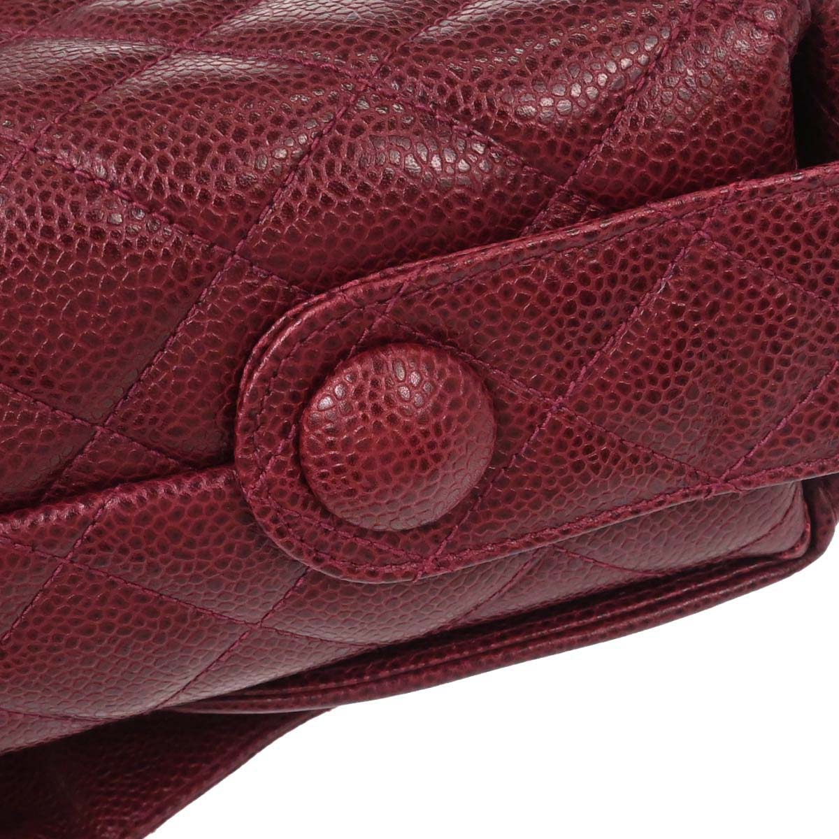 Chanel 1991-1994 Bordeaux Caviar Skin Shoulder Bag