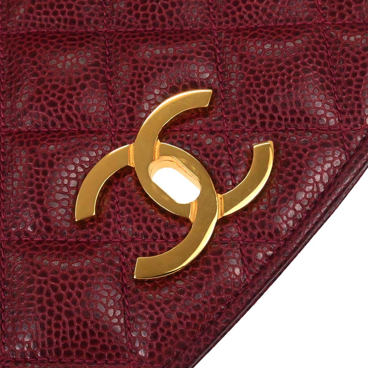 Chanel 1991-1994 Bordeaux Caviar Skin Shoulder Bag