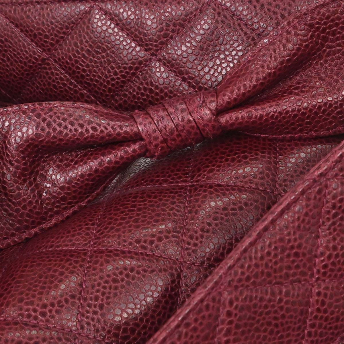 Chanel 1991-1994 Bordeaux Caviar Skin Shoulder Bag