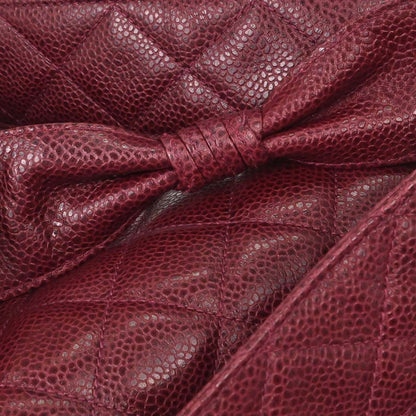 Chanel 1991-1994 Bordeaux Caviar Skin Shoulder Bag