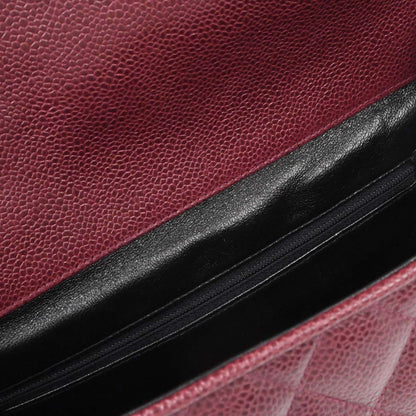 Chanel 1991-1994 Bordeaux Caviar Skin Shoulder Bag