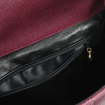 Chanel 1991-1994 Bordeaux Caviar Skin Shoulder Bag