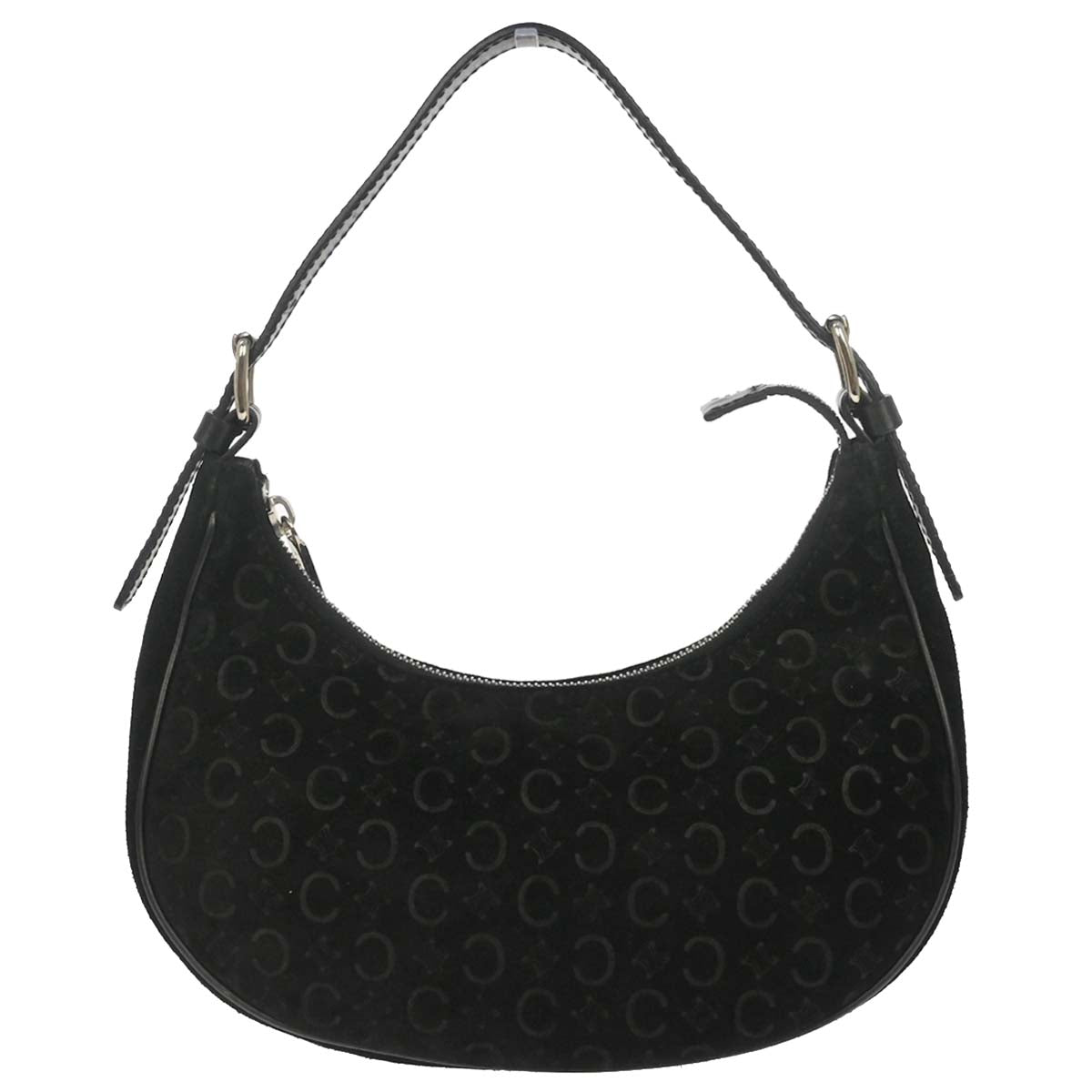 Celine Black Suede C Macadam Handbag