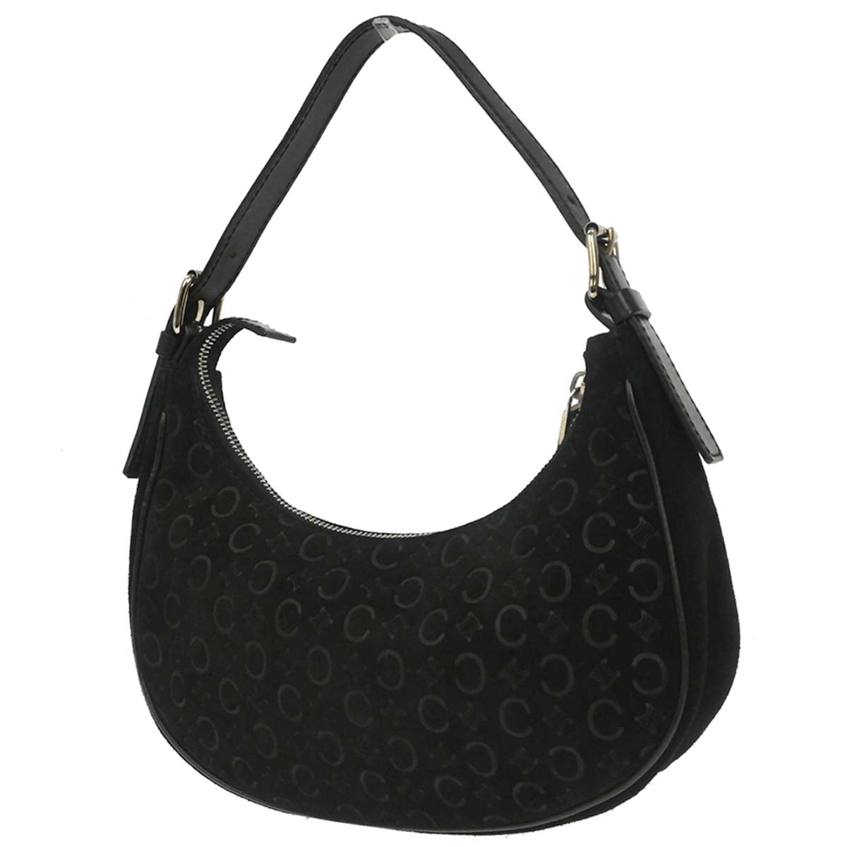 Celine Black Suede C Macadam Handbag