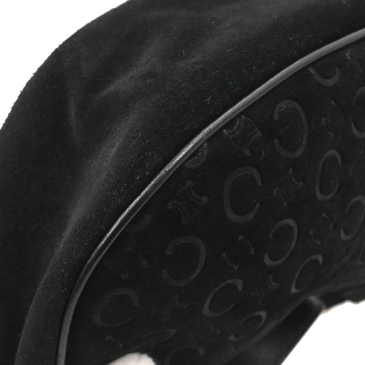Celine Black Suede C Macadam Handbag