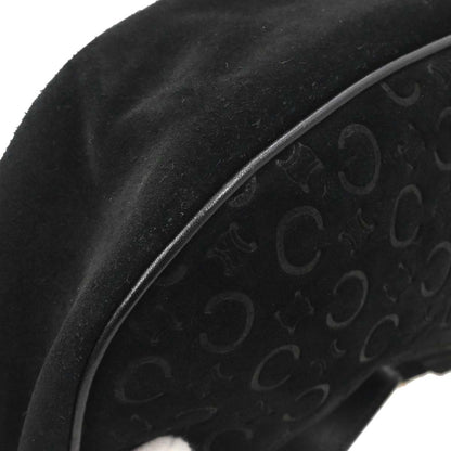 Celine Black Suede C Macadam Handbag