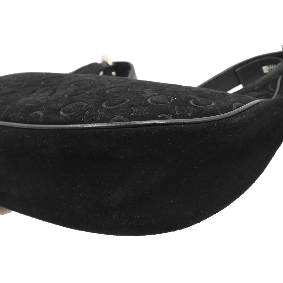Celine Black Suede C Macadam Handbag