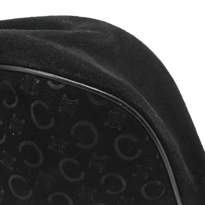Celine Black Suede C Macadam Handbag
