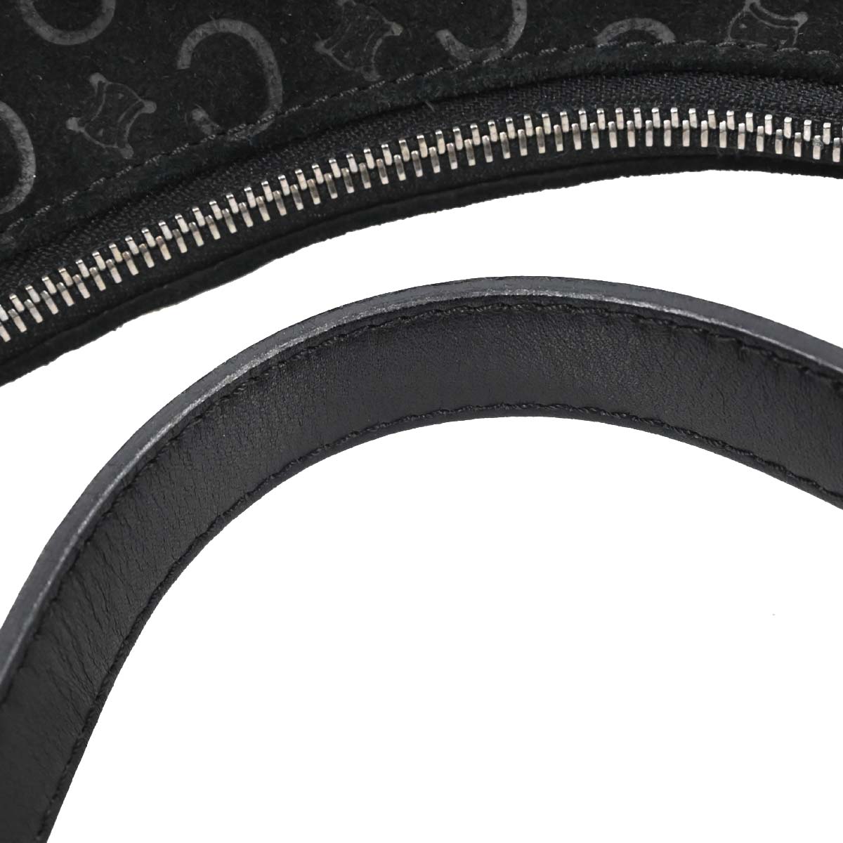 Celine Black Suede C Macadam Handbag