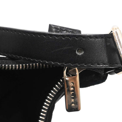 Celine Black Suede C Macadam Handbag
