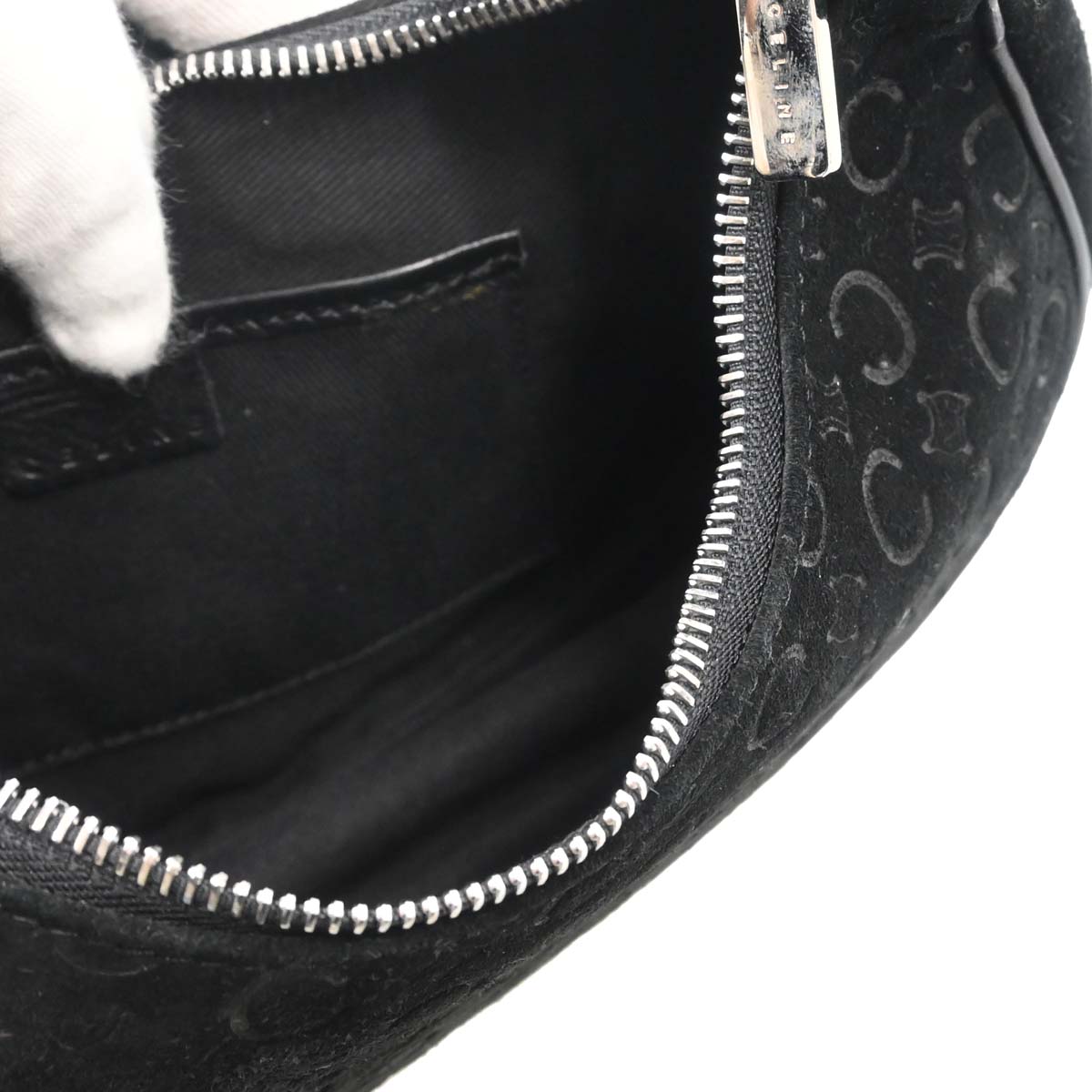 Celine Black Suede C Macadam Handbag