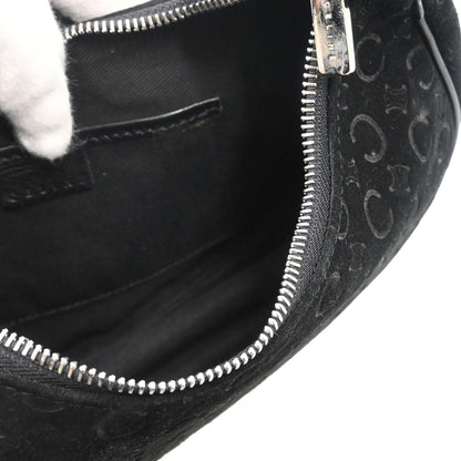 Celine Black Suede C Macadam Handbag