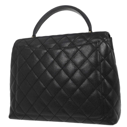 Chanel Black Caviar Skin Kelly Top Handle Handbag