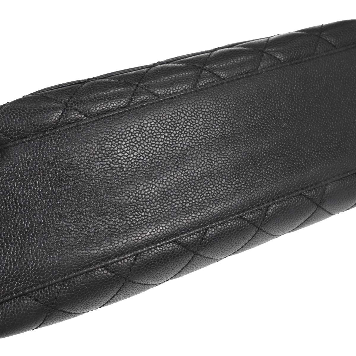Chanel Black Caviar Skin Kelly Top Handle Handbag