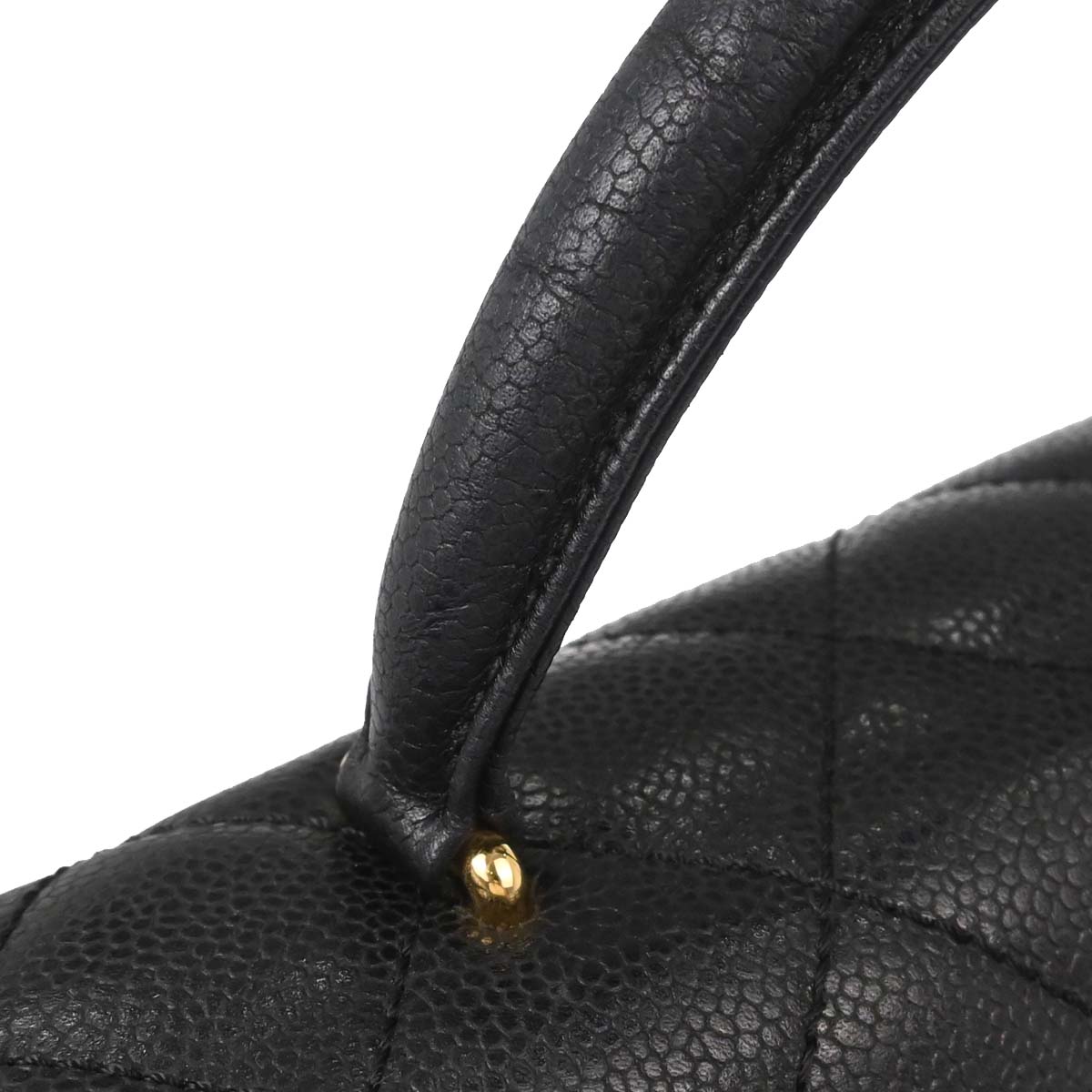 Chanel Black Caviar Skin Kelly Top Handle Handbag
