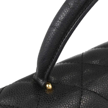 Chanel Black Caviar Skin Kelly Top Handle Handbag