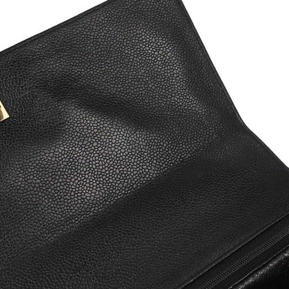 Chanel Black Caviar Skin Kelly Top Handle Handbag