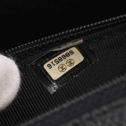 Chanel Black Caviar Skin Kelly Top Handle Handbag
