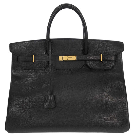 Hermes Black Ardennes Birkin 40 Handbag