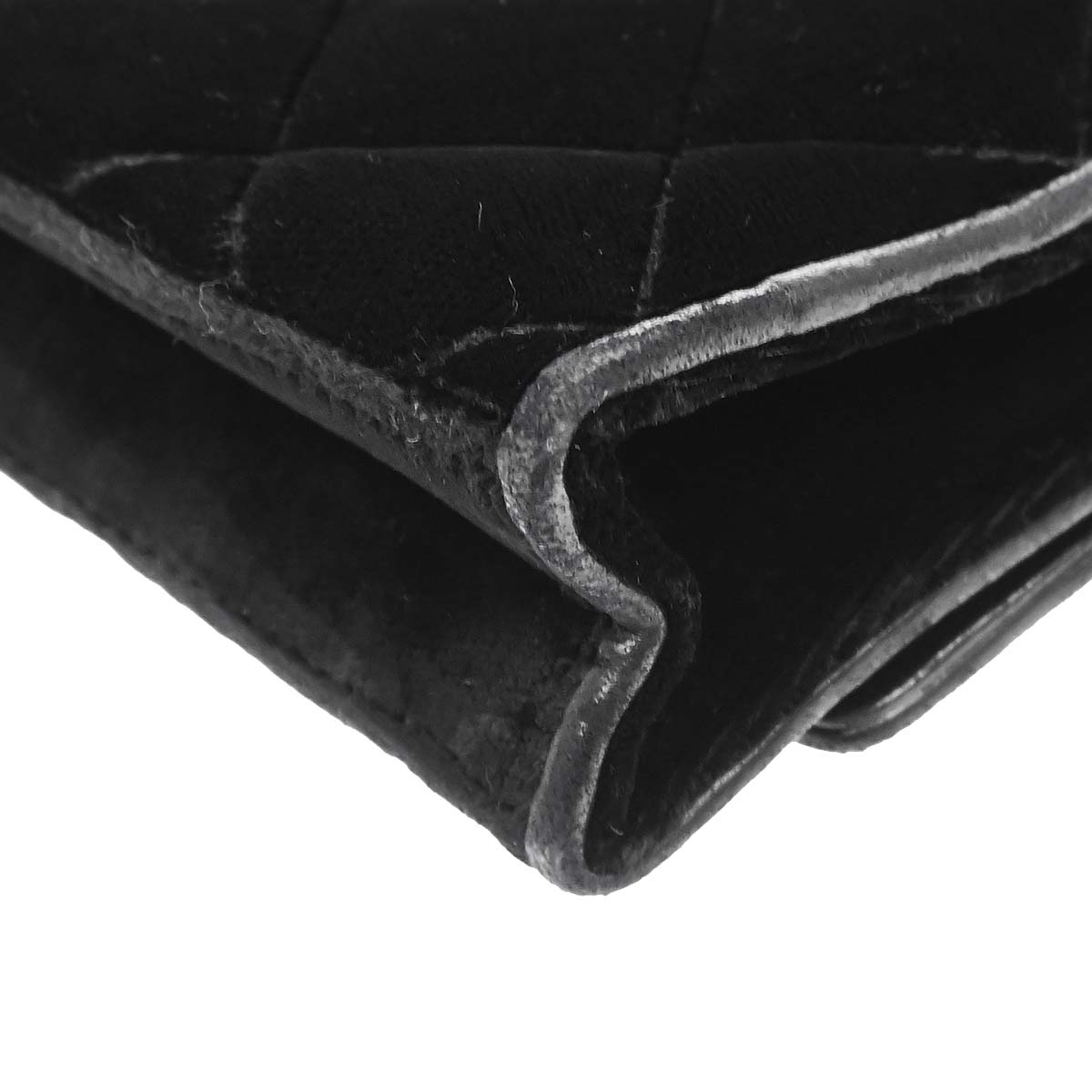 Chanel Black Velvet Camellia Shoulder Bag