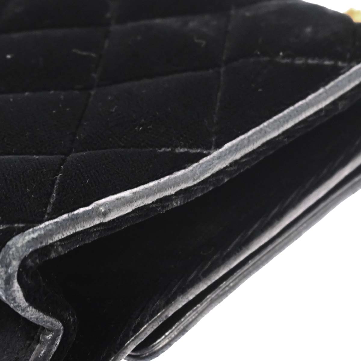 Chanel Black Velvet Camellia Shoulder Bag