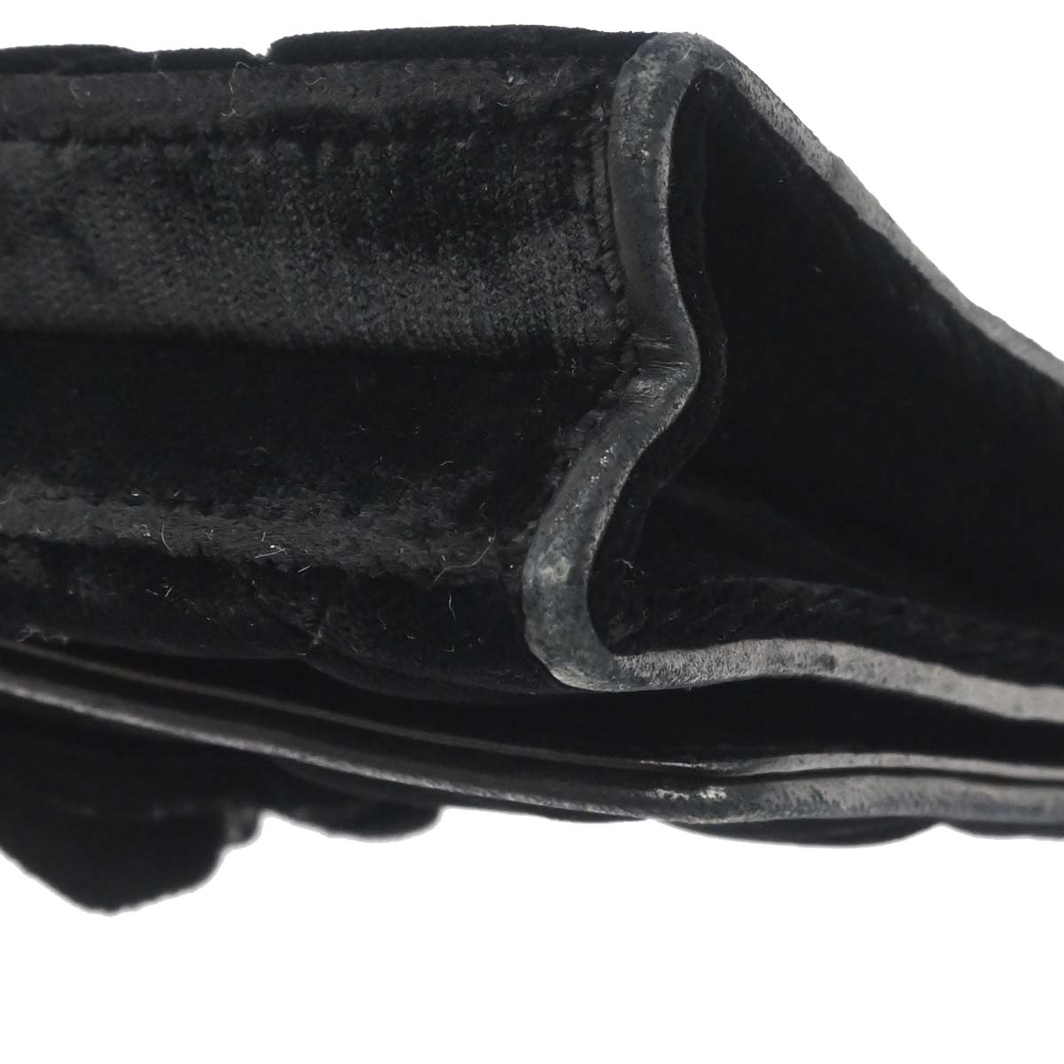 Chanel Black Velvet Camellia Shoulder Bag