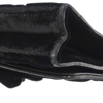 Chanel Black Velvet Camellia Shoulder Bag