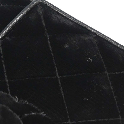 Chanel Black Velvet Camellia Shoulder Bag