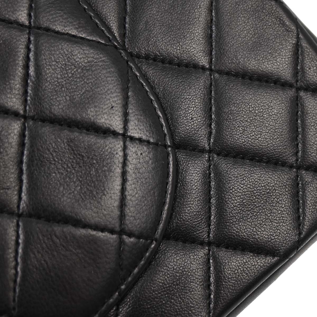 Chanel Black Lambskin Medium Classic Double Straight Flap Bag